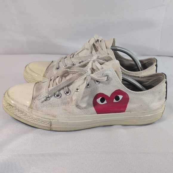 Converse Comme des Garcons Play x Chuck 70 Milk White Heart 150207C Mens 10 W 12 - Picture 4 of 16